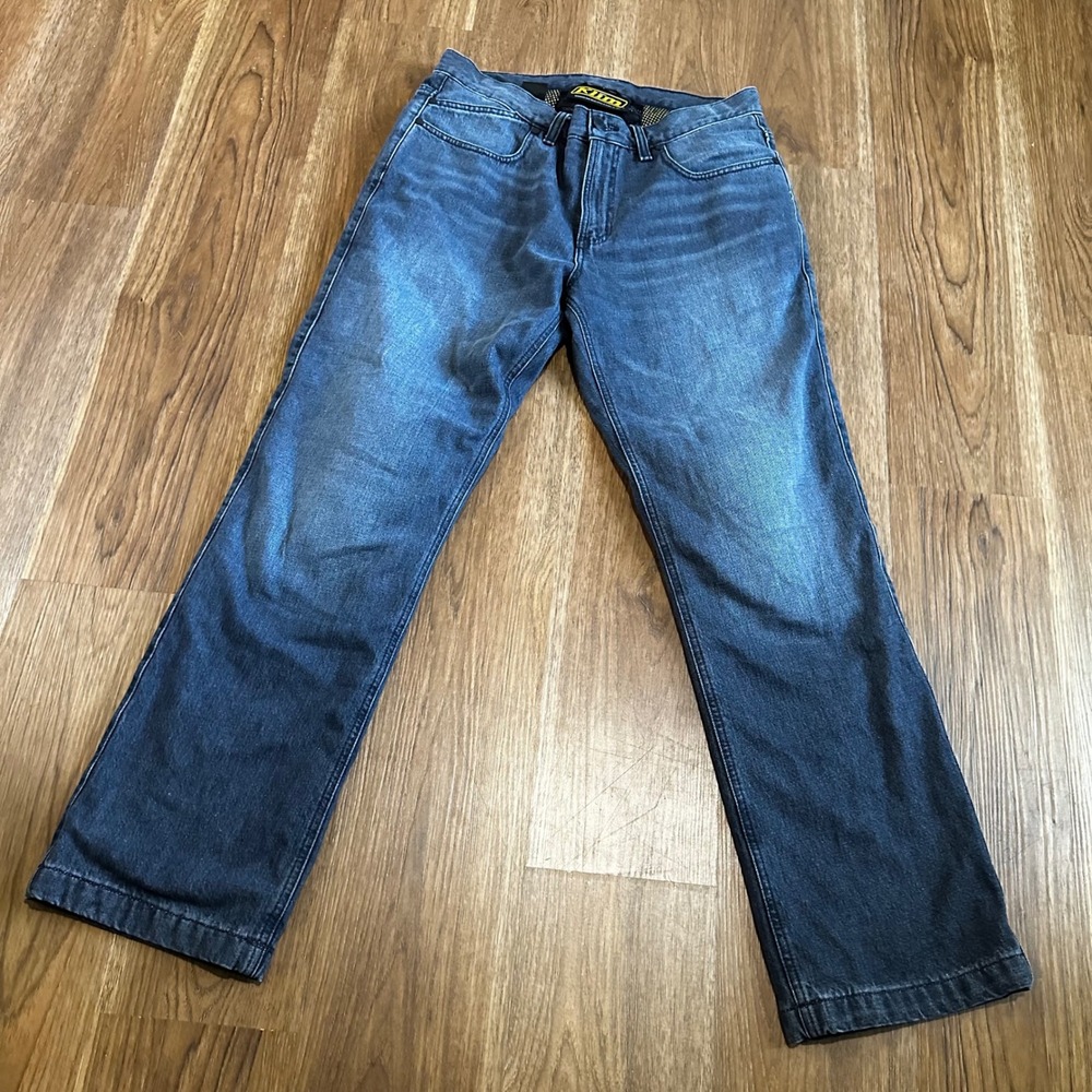Klim K Fifty 1 Riding Jeans Mens 34 Blue Good Cordura D3O Armor Motorcycle